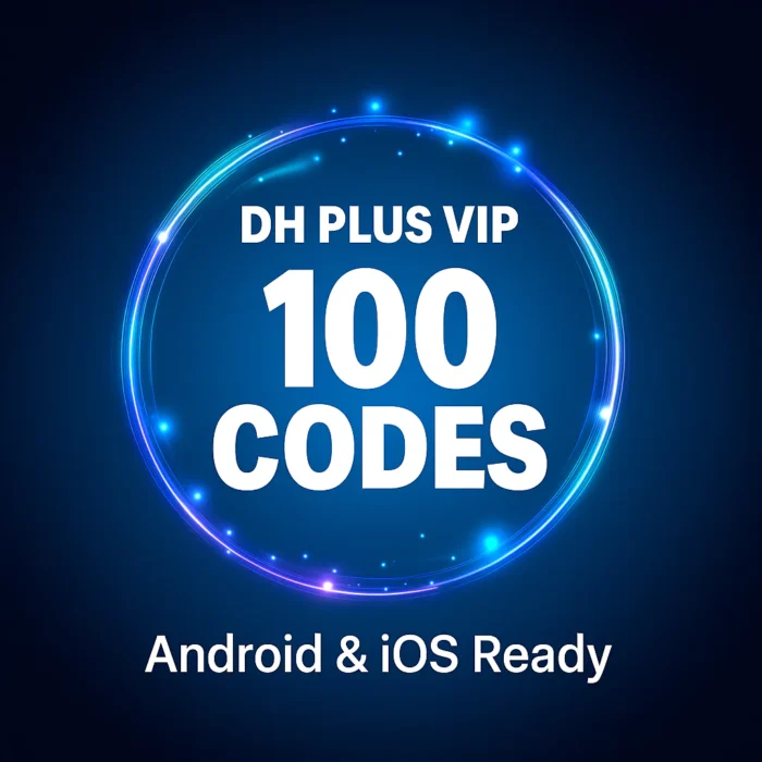 DH PLUS VIP Panel with 100 IPTV Codes for Android and iOS devices